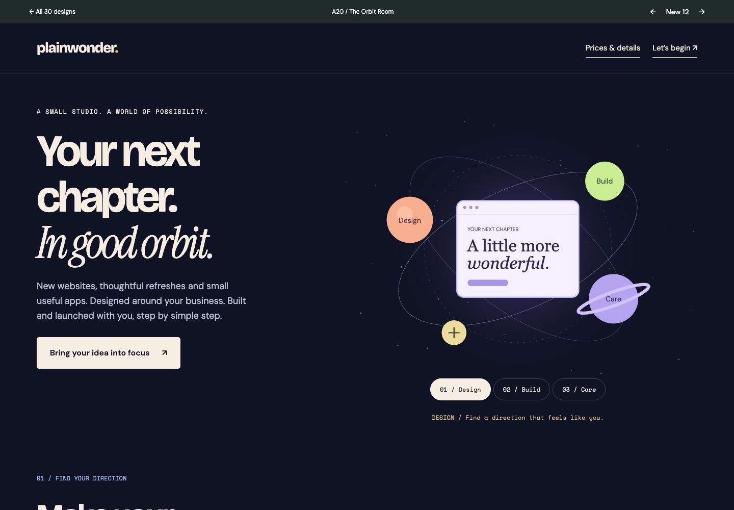 The Orbit Room homepage preview
