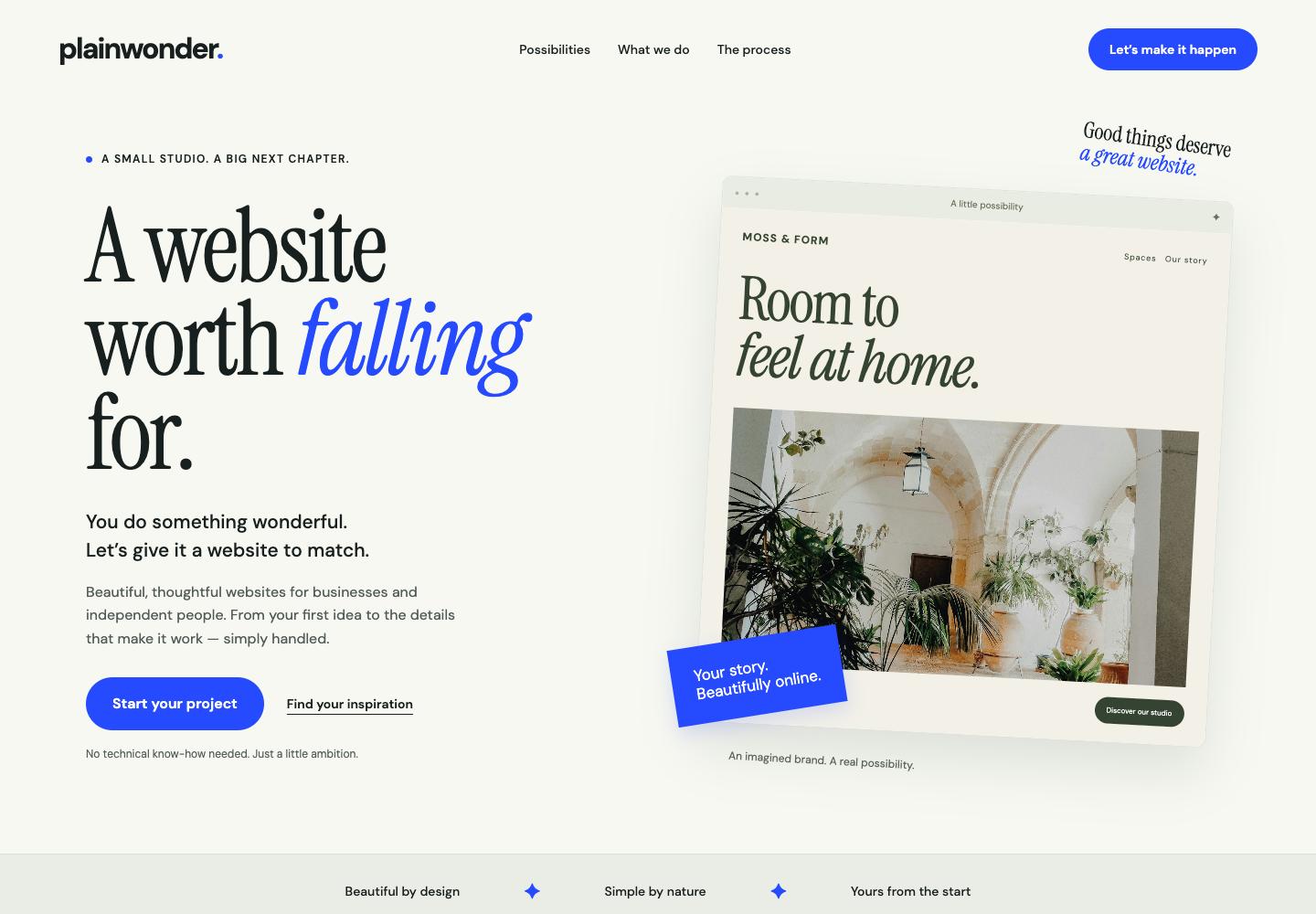 Original homepage design preview